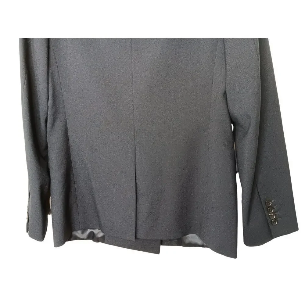 Sandro Paris Blazer Jacket FR 48 US 38 Navy Wool Double Breasted Mens Oversized